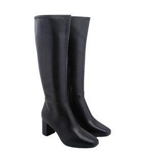 Aerosoles Women's Micah Block Heel Knee High Boot, Black, Size 6, NWT